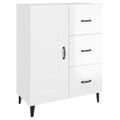 vidaXL Komoda lesklá biela 69,5x34x90 cm spracované drevo
