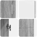 vidaXL Servírovacia skriňa FLORIN 88,5 x 30,5 x 55,5 cm Sivý Sonoma
