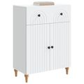 vidaXL Servírovacia skriňa Biela 66 x 34,5 x 90 cm Kompozitné drevo