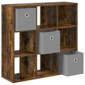 vidaXL Servírovacia skriňa Dymová dub 73,5 x 24 x 69,5 cm