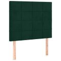 vidaXL Posteľný rám boxsping s matracom tmavozelený 90x200 cm zamat