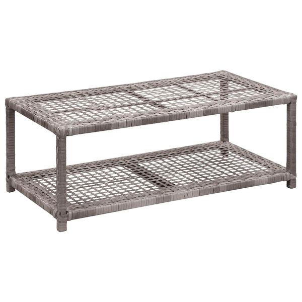 vidaXL Lavička na topánky sivá 80x40x30 cm polyratanová