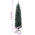 vidaXL Umelý úzky vianočný stromček s 300 LED 240 cm