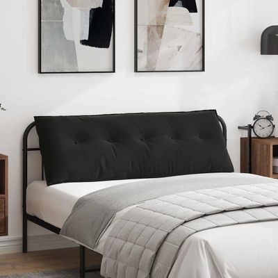 vidaXL Poduška na chrbát Čierna 140 x 50 cm Kordúrová tkanina