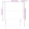 vidaXL Čelo postele krémové 103x16x118/128 cm umelá koža