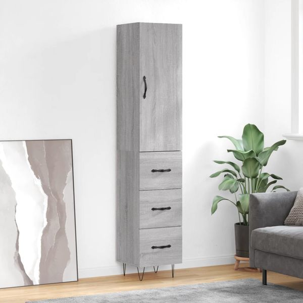 vidaXL Vysoká skrinka dub sonoma 34,5x34x180 cm spracované drevo