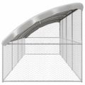 vidaXL Psí kennel 4 ks Strieborná 8 x 2 x 2 m Pozinkovaná oceľ