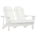 vidaXL 2-miestna záhradná stolička Adirondack jedľový masív biela
