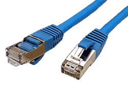 S/FTP patchkabel kat. 6, LSOH, 1m, modrý