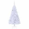 vidaXL Umelý vianočný stromček Biela 150 cm PVC a oceľ