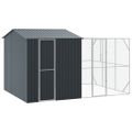 vidaXL Klietka pre vtákov Antracit 425 x 304 x 247 cm Pozinkovaná oceľ