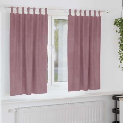vidaXL Zatemňovacie závesy 2 pcs Tmavo ružová 140 x 175 cm Zamat