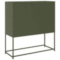 vidaXL Komoda olivovozelená 100,5x39x107 cm oceľ valcovaná za studena