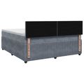 vidaXL Posteľ boxspring s matracom Tmavosivá 160 x 200 cm Zamat