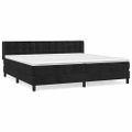 vidaXL Posteľný rám boxspring s matracom čierny 200x200 cm zamat