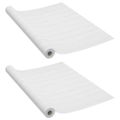 vidaXL Samolepiace tapety na nábytok 2 ks, biele drevo 500x90 cm, PVC
