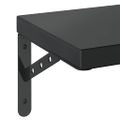 vidaXL Nástenné police 2 ks 50x23,5 cm, čierne, nehrdzavejúca oceľ