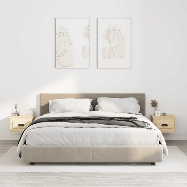 vidaXL Nástenné nočné stolíky 2 ks dub sonoma 41,5x36x28cm