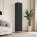 vidaXL Sada skríň 2 ks 33 x 34,5 x 90 cm Kompozitné drevo Čierna