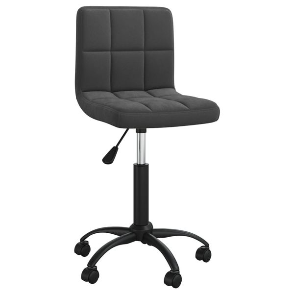 vidaXL Otočná jedálenská stolička čierna zamatová