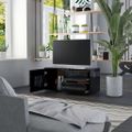 vidaXL TV skrinka, lesklá čierna 80x34x36 cm, drevotrieska