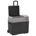 vidaXL Chladiaci box s kolieskom a rukoväťou čierno-sivý 40 l PP