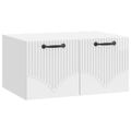 vidaXL Nástenná TV skrinka Biela s vysokým leskom 59,5 x 41 x 30 cm