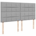 vidaXL Osmanský rám postele s matracom svetlosivá 160x200 cm látka