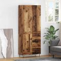 vidaXL Highboard 2 ks Staré drevo 69,5 x 34 x 180 cm Kompozitné drevo