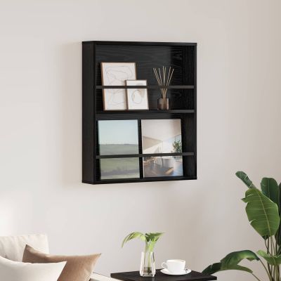 vidaXL Regál na časopisy Čierny dub 60 x 12 x 70 cm Kompozitné drevo