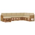 vidaXL Záhradná súprava gaučov 6 ks Prírodná