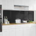 vidaXL Kuchynský obklad 2 ks Čierna 90 x 60 cm tvrdené sklo