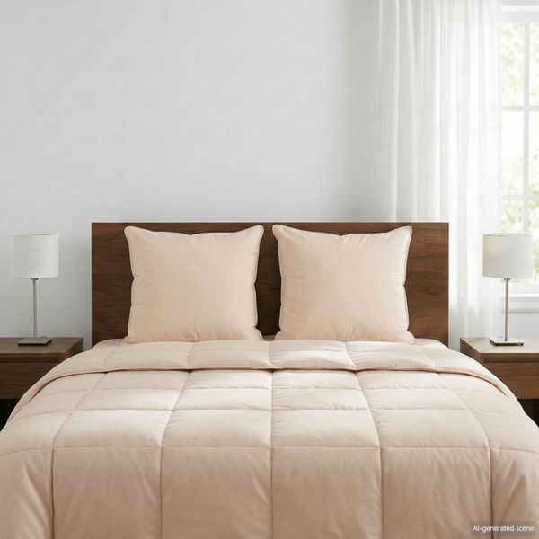 vidaXL Vankúš 2 pcs Béžová 80 x 80 cm Kapoková vlákno