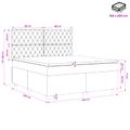 vidaXL Posteľ boxspring s matracom Tmavosivá 160 x 200 cm Zamat