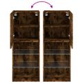 vidaXL TV skrinka s LED svetlami dymový dub 40,5x30x102 cm
