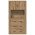 vidaXL Highboard Remeselný dub 80 x 33 x 150 cm Kompozitné drevo