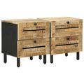 vidaXL Nočný stolík 2 ks Prírodná 40 x 33 x 46 cm Masívne mango drevo