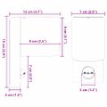 vidaXL Exteriérové nástenné svietidlo 2 ks Čierna 12 x 7 x 15 cm