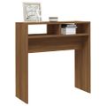 vidaXL Konzolový stolík hnedý dub 78x30x80 cm spracované drevo