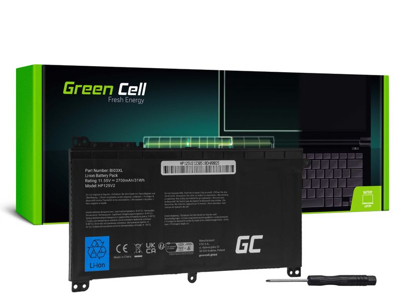 Green Cell HP125V2 batéria pre HP Pavilion x360 13-U 13-U000 13-U100 Stream 14-AX 14-AX000