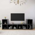 vidaXL TV skrinky 4 ks, sivé 72x35x36,5 cm, kompozitné drevo
