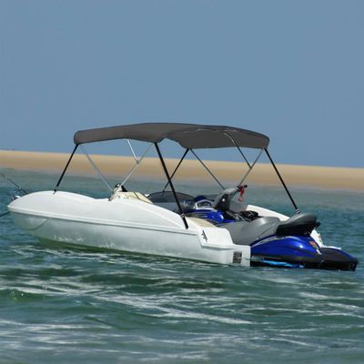 vidaXL Strieška Bimini s 3 oblúkmi, antracitová 183x196x137 cm