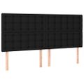 vidaXL Posteľ boxsping s matracom a LED čierna 200x200 cm látka