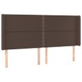 VidaXL Čelo postele hnedé 203x16x118/128 cm umelá koža