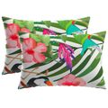 vidaXL Poťah na podložku 2 pcs HEERLEN Čierna 50 x 80 cm Polyester