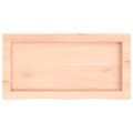 vidaXL Nástenná polica 60x30x(2-6) cm neošetrený dubový masív