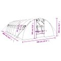 vidaXL Fóliovník s oceľovým rámom biely 32 m² 8x4x2 m