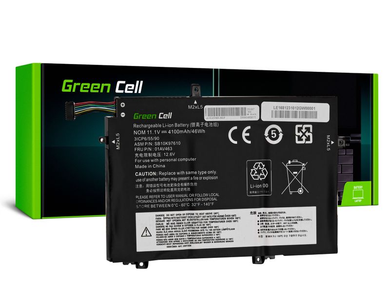 LE168 Green Cell batéria L17C3P52 L17L3P52 L17M3P53 L17M3P54 pre Lenovo ThinkPad