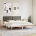vidaXL Rám postele s čalúneným čelom Sivohnedá 200 x 200 cm