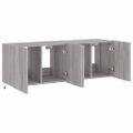 vidaXL TV nástenné skrinky s LED svetlami 2 ks sivé sonoma 60x35x41 cm